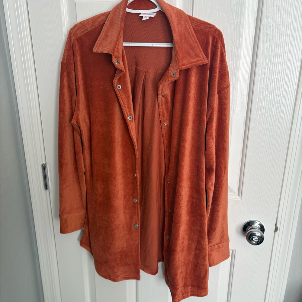 LuLaRoe Women's Terracotta Button-Down Shirt